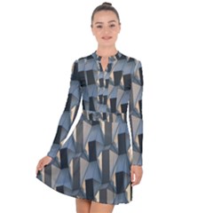 Pattern Texture Form Background Long Sleeve Panel Dress