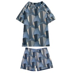 Pattern Texture Form Background Kids  Swim Tee And Shorts Set