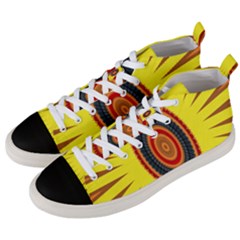 Art Decoration Wallpaper Bright Men s Mid-top Canvas Sneakers by Nexatart