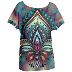 Decoration Pattern Ornate Art Women s Oversized Tee by Nexatart