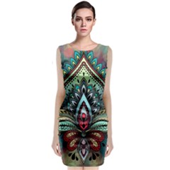 Decoration Pattern Ornate Art Sleeveless Velvet Midi Dress by Nexatart