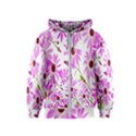 Pink Purple Daisies Design Flowers Kids  Zipper Hoodie View1