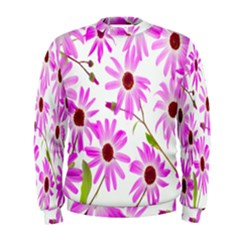 Pink Purple Daisies Design Flowers Men s Sweatshirt by Nexatart