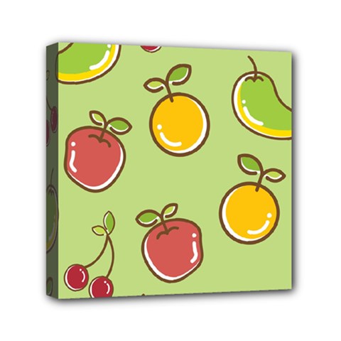 Seamless Pattern Healthy Fruit Mini Canvas 6  X 6  by Nexatart