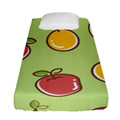 Seamless Pattern Healthy Fruit Fitted Sheet (single Size) by Nexatart