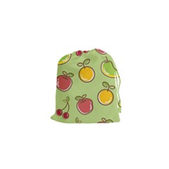 Seamless Pattern Healthy Fruit Drawstring Pouches (xs)  by Nexatart