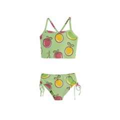 Seamless Pattern Healthy Fruit Girls  Tankini Swimsuit by Nexatart