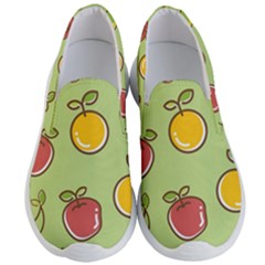 Seamless Pattern Healthy Fruit Men s Lightweight Slip Ons