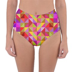 Geometric Reversible High-waist Bikini Bottoms by luizavictorya72