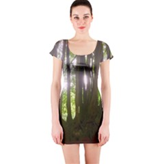 Tree of Trees Short Sleeve Bodycon Dress