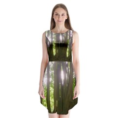 Tree of Trees Sleeveless Chiffon Dress  