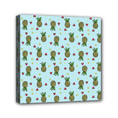 Pineapple Watermelon Fruit Lime Mini Canvas 6  X 6  by Nexatart