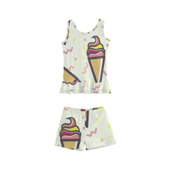 Pattern Sweet Seamless Background Kid s Boyleg Swimsuit