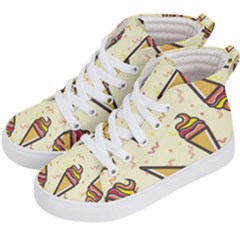 Pattern Sweet Seamless Background Kid s Hi-top Skate Sneakers by Nexatart