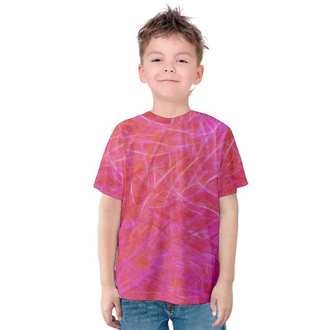 Pink Background Abstract Texture Kids  Cotton Tee by Nexatart