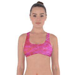 Pink Background Abstract Texture Got No Strings Sports Bra by Nexatart