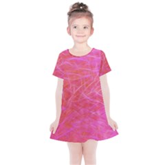 Pink Background Abstract Texture Kids  Simple Cotton Dress