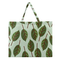 Design Pattern Background Green Zipper Large Tote Bag by Nexatart