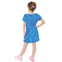 Abstract Pattern Art Desktop Shape Kids  Short Sleeve Velvet Dress View2