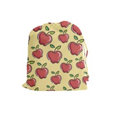 Seamless Pattern Healthy Fruit Drawstring Pouches (large)  by Nexatart