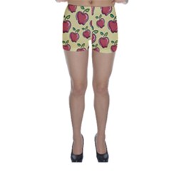 Seamless Pattern Healthy Fruit Skinny Shorts by Nexatart