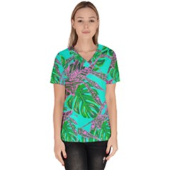 Painting Oil Leaves Nature Reason Scrub Top by Nexatart