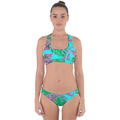 Painting Oil Leaves Nature Reason Cross Back Hipster Bikini Set by Nexatart