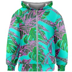 Painting Oil Leaves Nature Reason Kids Zipper Hoodie Without Drawstring