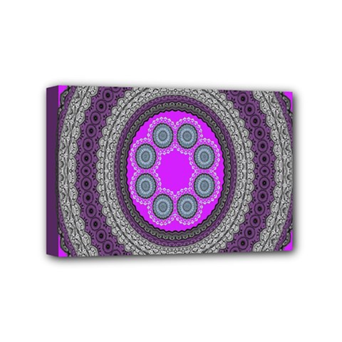 Round Pattern Ethnic Design Mini Canvas 6  X 4  by Nexatart