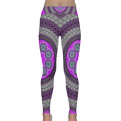 Round Pattern Ethnic Design Classic Yoga Leggings by Nexatart