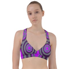 Round Pattern Ethnic Design Sweetheart Sports Bra by Nexatart