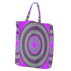 Round Pattern Ethnic Design Giant Grocery Tote by Nexatart