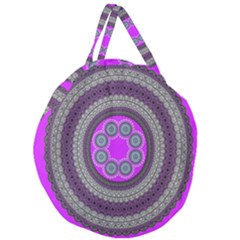 Round Pattern Ethnic Design Giant Round Zipper Tote by Nexatart