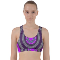 Round Pattern Ethnic Design Back Weave Sports Bra by Nexatart