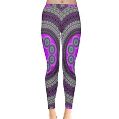 Round Pattern Ethnic Design Inside Out Leggings by Nexatart