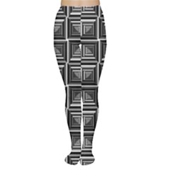 Pattern Op Art Black White Grey Women s Tights by Nexatart