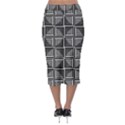 Pattern Op Art Black White Grey Midi Pencil Skirt View2