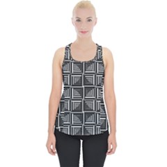 Pattern Op Art Black White Grey Piece Up Tank Top by Nexatart