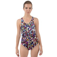 Pattern Abstract Decoration Art Cut-out Back One Piece Swimsuit by Nexatart