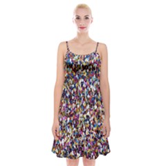 Pattern Abstract Decoration Art Spaghetti Strap Velvet Dress by Nexatart