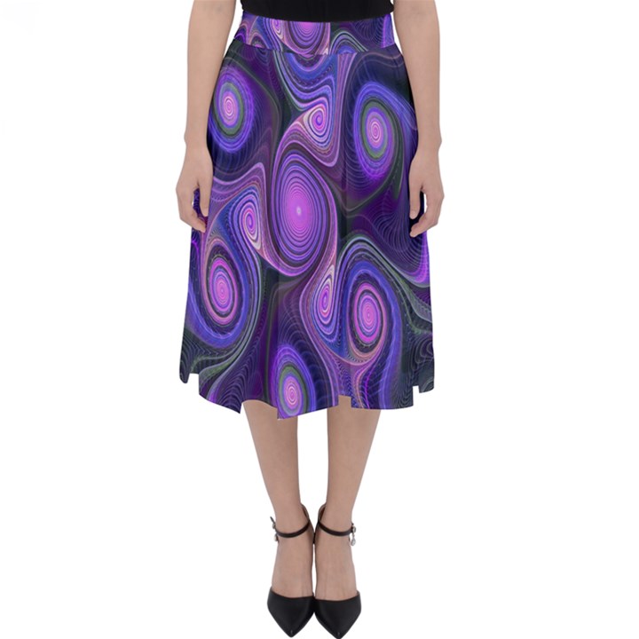 Abstract Pattern Fractal Wallpaper Folding Skater Skirt