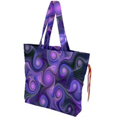 Abstract Pattern Fractal Wallpaper Drawstring Tote Bag