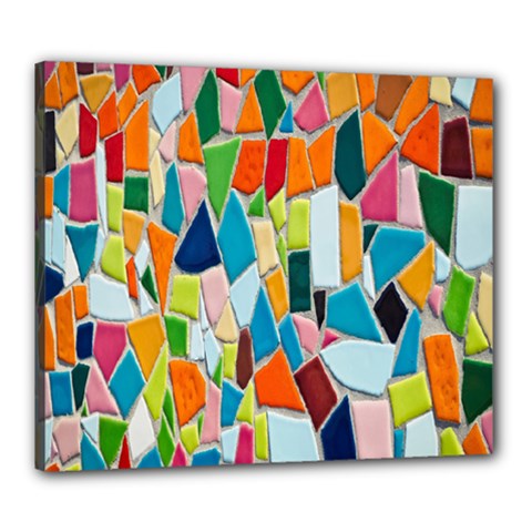 Mosaic Tiles Pattern Texture Canvas 24  X 20 