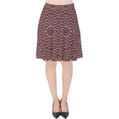 Design Pattern Abstract Velvet High Waist Skirt