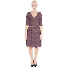 Design Pattern Abstract Wrap Up Cocktail Dress