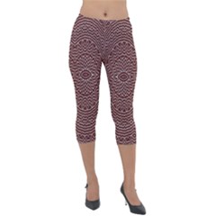 Design Pattern Abstract Lightweight Velour Capri Leggings 