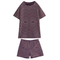 Design Pattern Abstract Kids  Swim Tee And Shorts Set