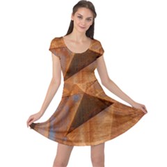 Steel Corten Steel Brown Steel Cap Sleeve Dress