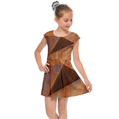 Steel Corten Steel Brown Steel Kids Cap Sleeve Dress