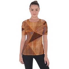 Steel Corten Steel Brown Steel Short Sleeve Top by Nexatart